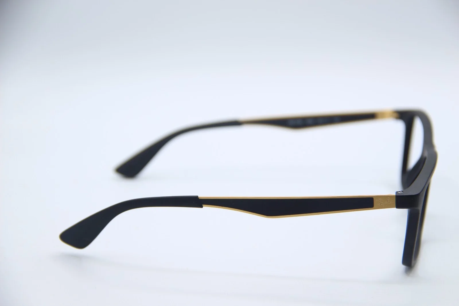 NEW RAY-BAN RB 7056 5644 MATTE BLACK GOLD AUTHENTIC FRAMES EYEGLASSES 55-17 2