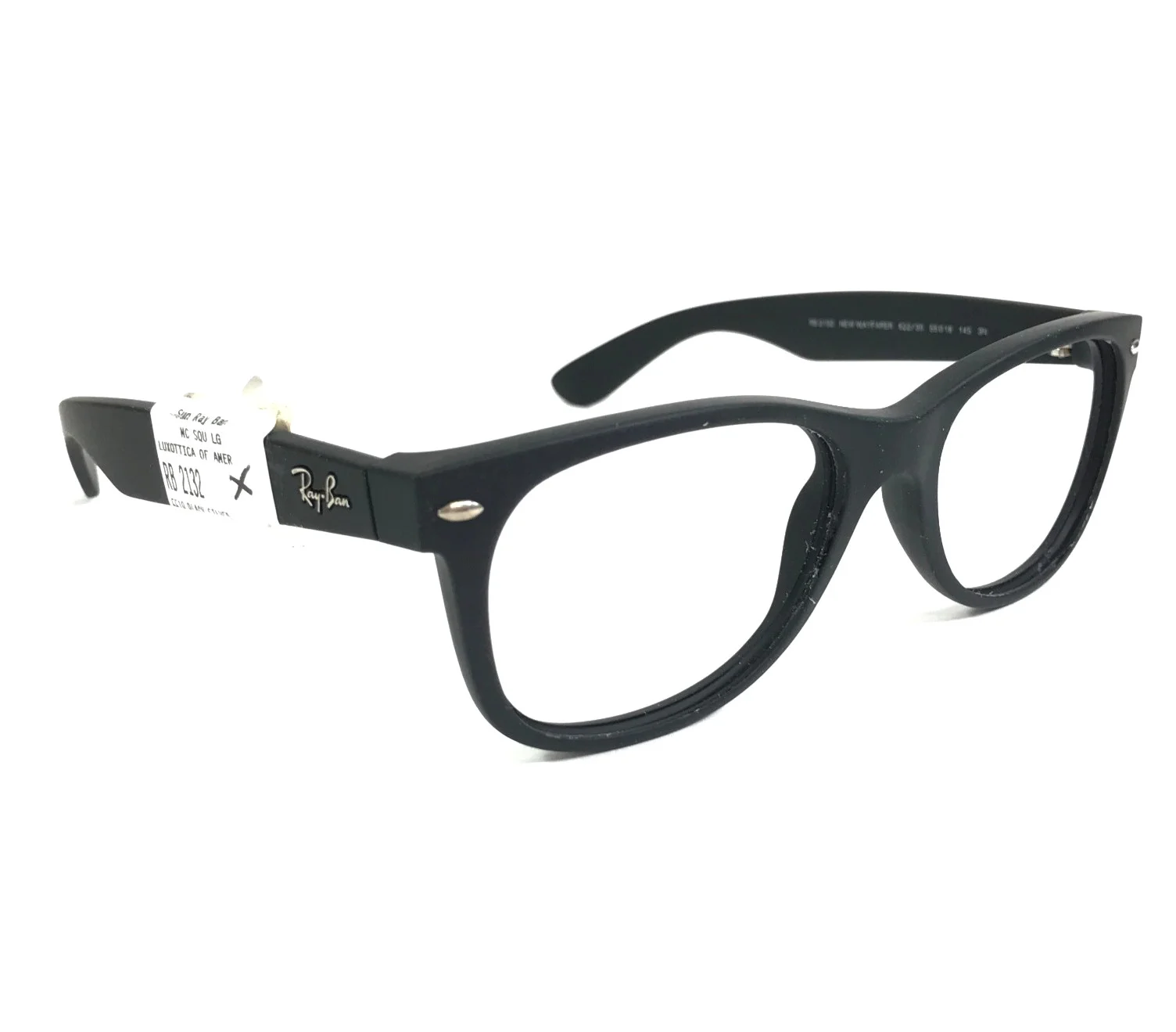 Ray-Ban Eyeglasses Frames RB2132 NEW WAYFARER 622/30 Rubberized Black 55-18-145 4