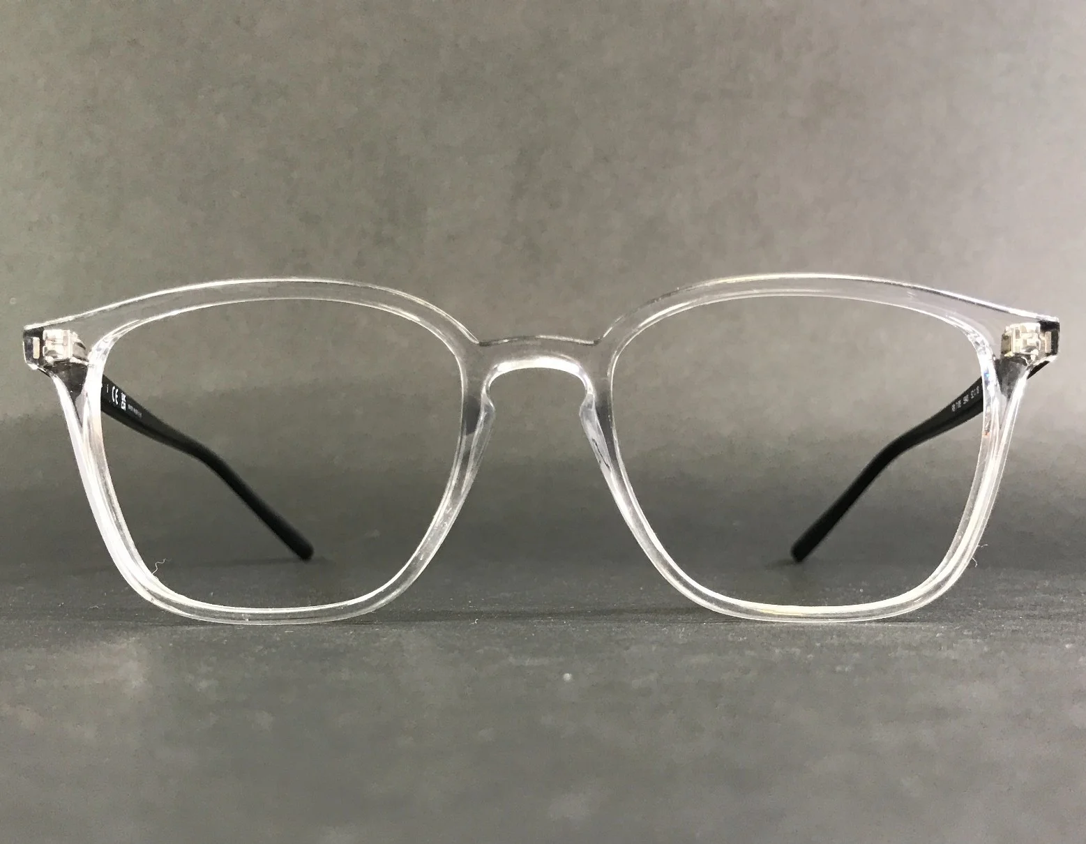 Ray-Ban Eyeglasses Frames RB7185 5943 Polished Clear Black Square 52-18-145