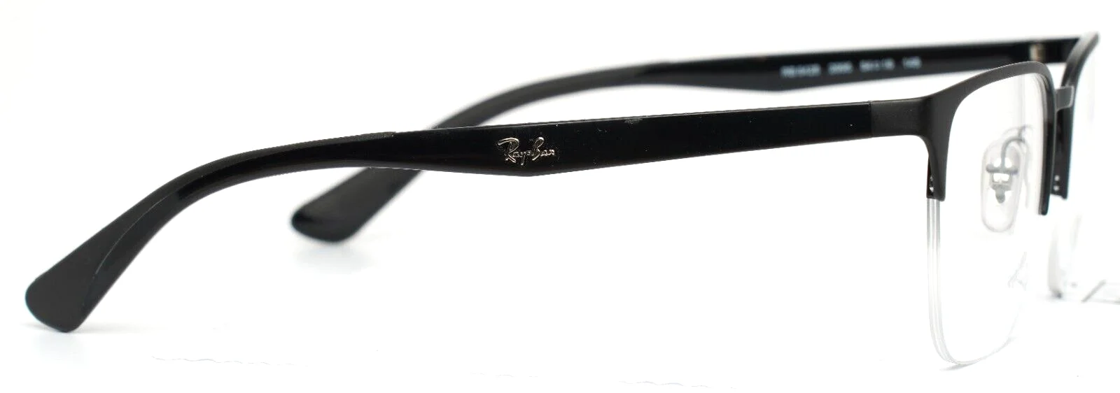 RAY BAN RB6428 2995 Black Mens Rectangle Half Rim Eyeglasses 54-19-145 *READ* 4