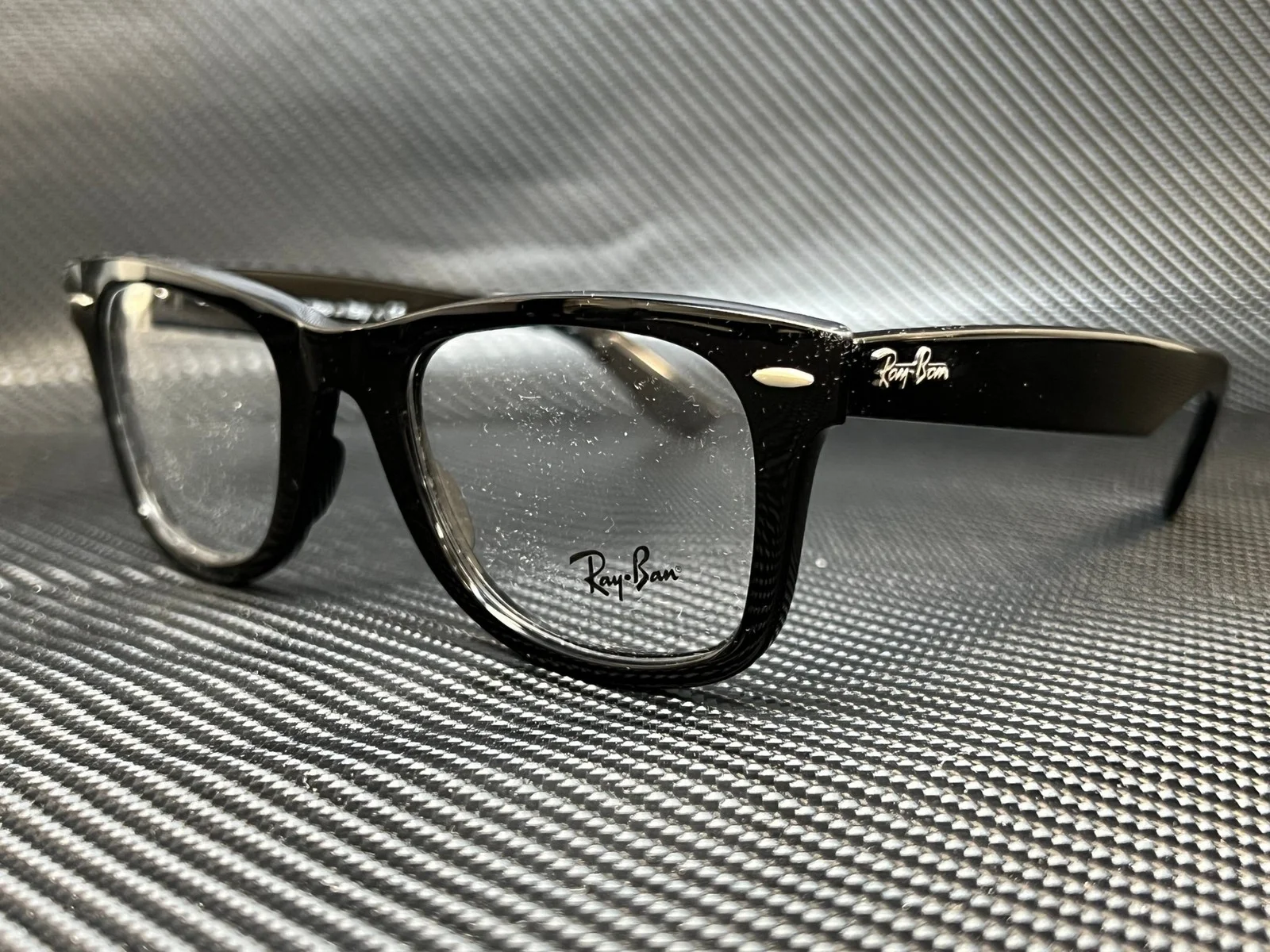 RAY BAN RX4340V 2000 Black Square 50 mm Unisex Eyeglasses